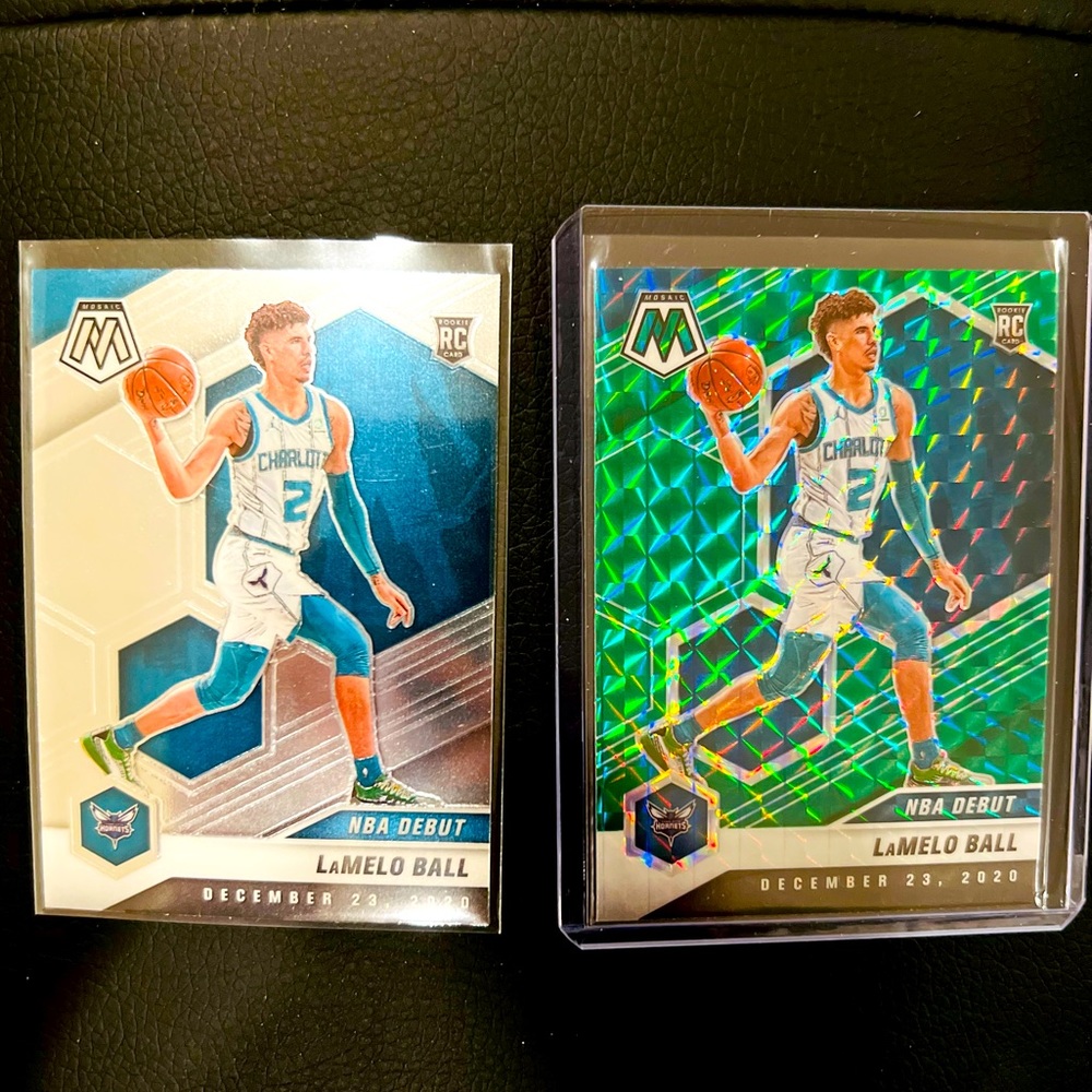 LAMELO BALL ROOKIE CARDS LOT OF 2 PRIZM NO. 262 NBA CARDS